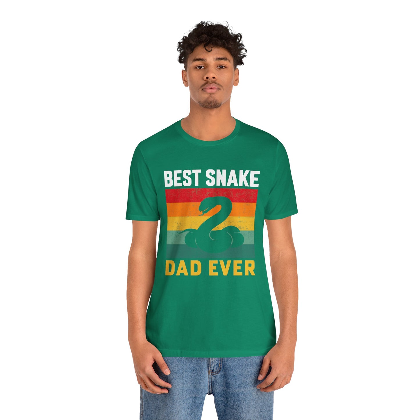 "Best Snake Dad" Unisex Jersey Tee - Casual Everyday Wear - Great for Reptile Lovers