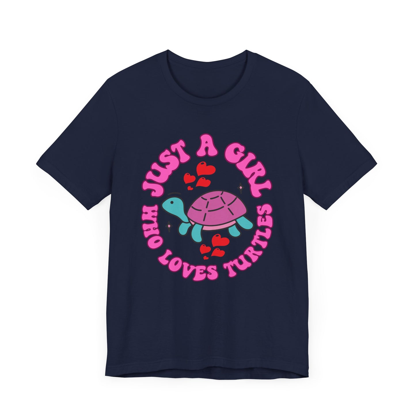"Just a Girl Who Loves Turtles" Unisex Jersey Tee - Casual Everyday Wear - Great for Reptile Lovers
