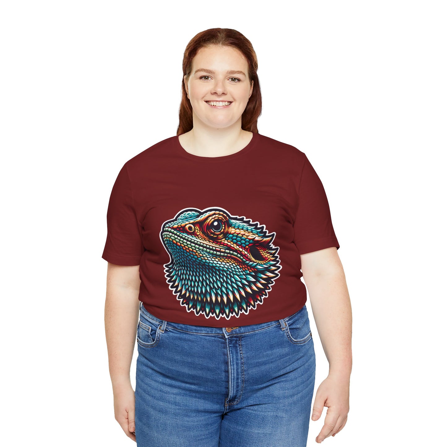 Beardie Head Unisex Jersey Tee - Casual Everyday Wear - Great for Reptile Lovers