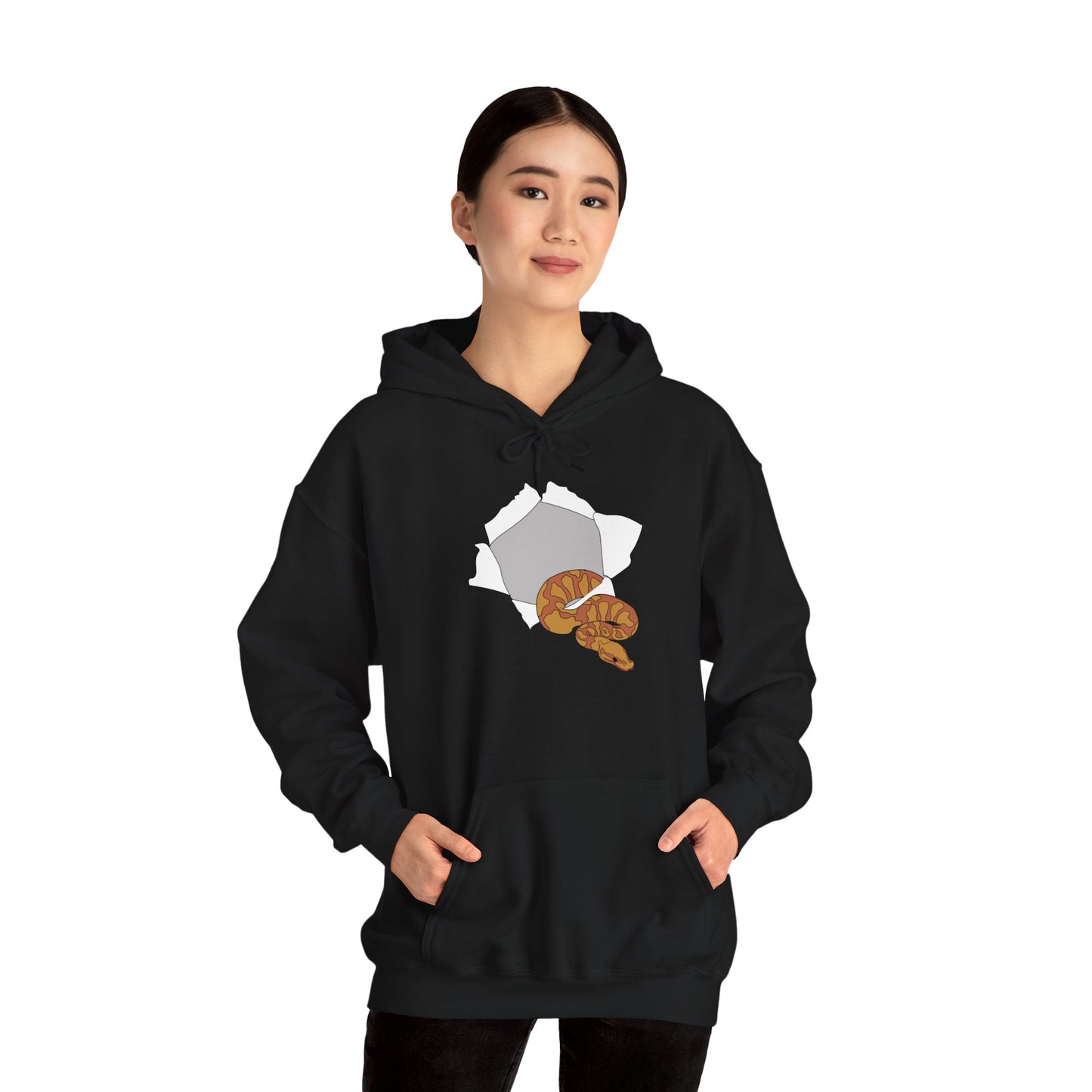 Python Escape Unisex Hooded Sweatshirt with Bold Print - Great for Reptile Lovers