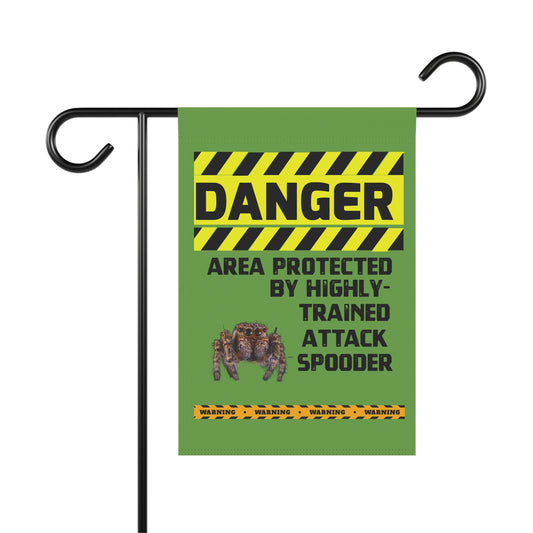 Jumping Spider Danger Garden House Banner - Customizable Outdoor Decor to Showcase Your Love of Reptiles