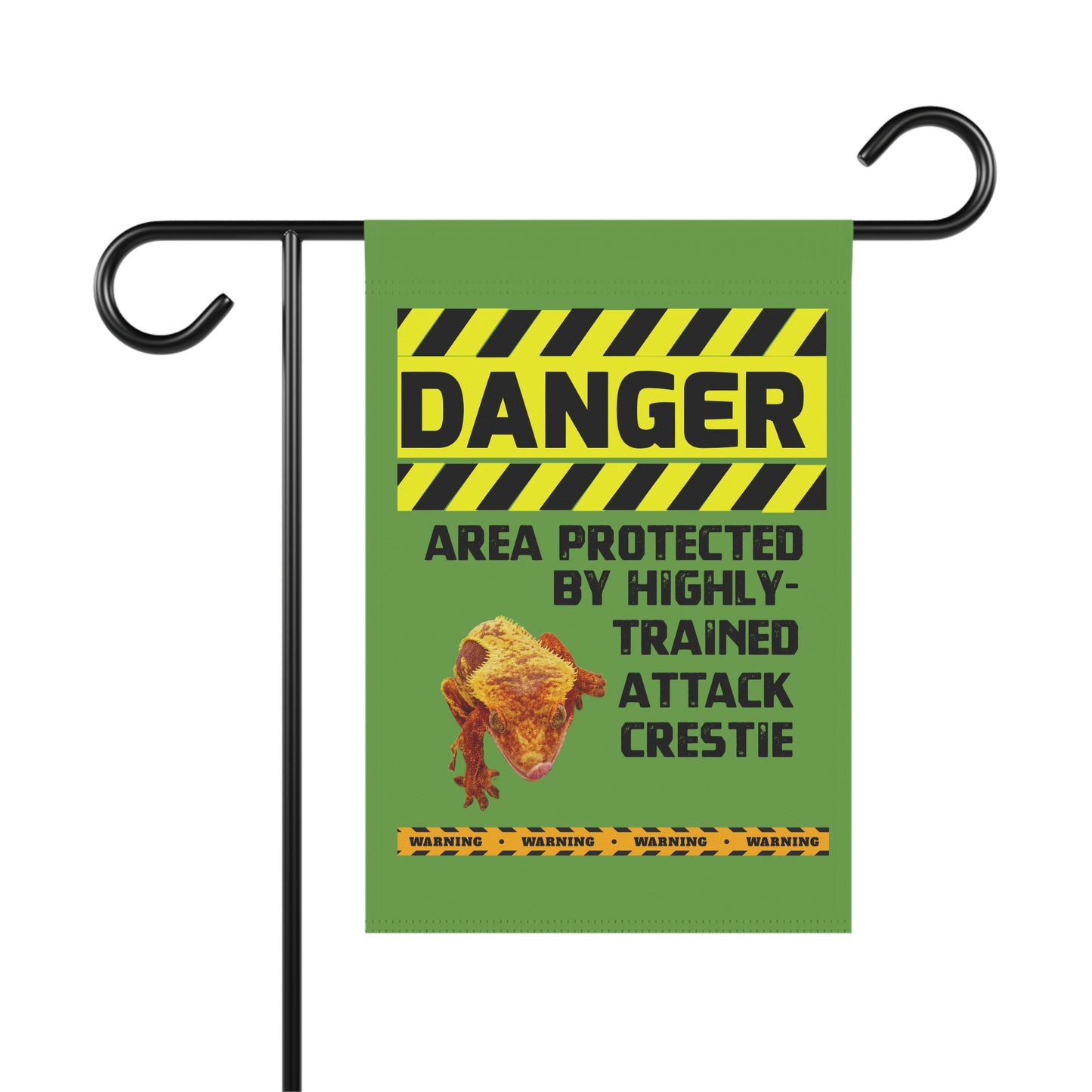 Crested Gecko Danger Garden House Banner - Customizable Outdoor Decor to Showcase Your Love of Reptiles