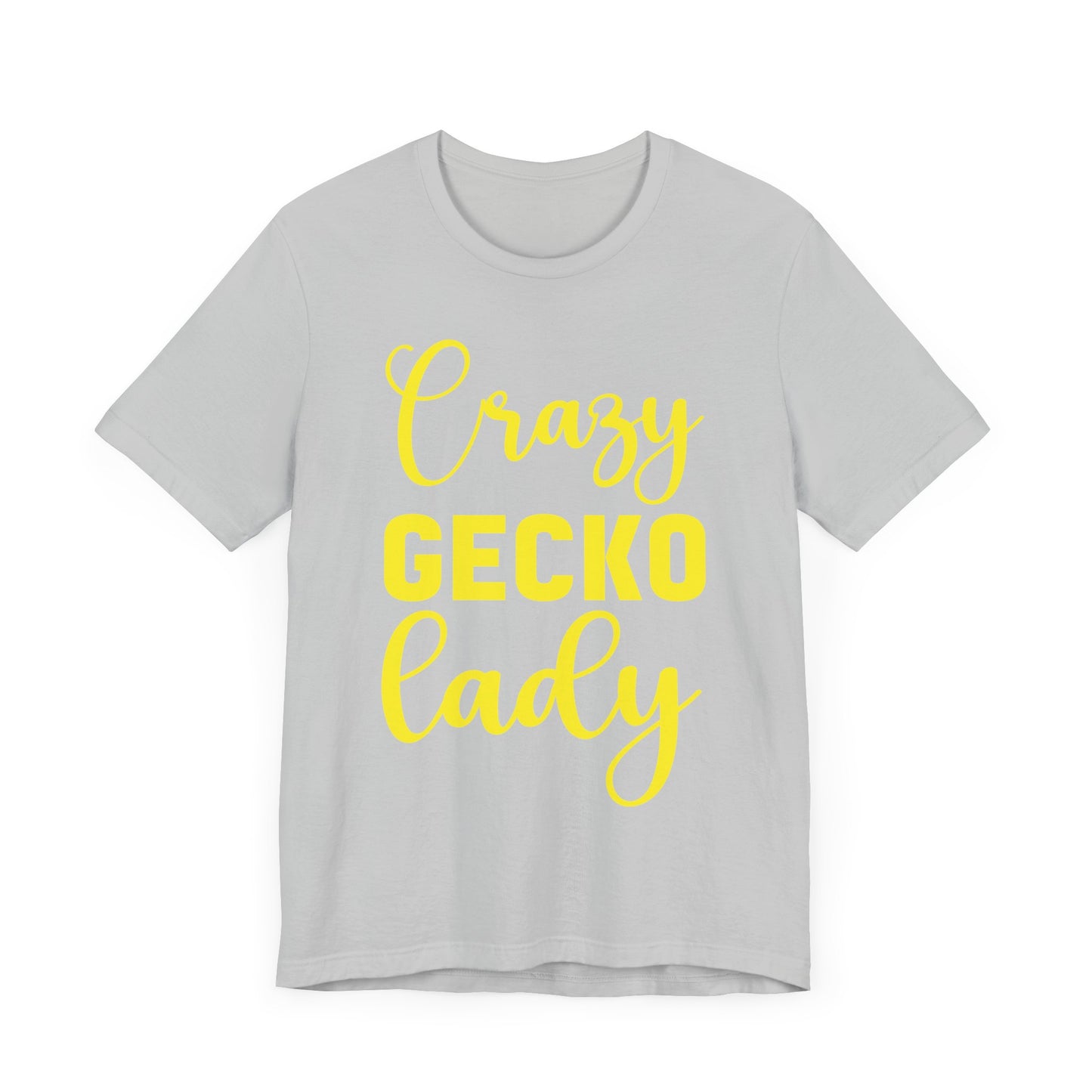 "Crazy Gecko Lady" Unisex Jersey Tee - Casual Everyday Wear - Great for Reptile Lovers