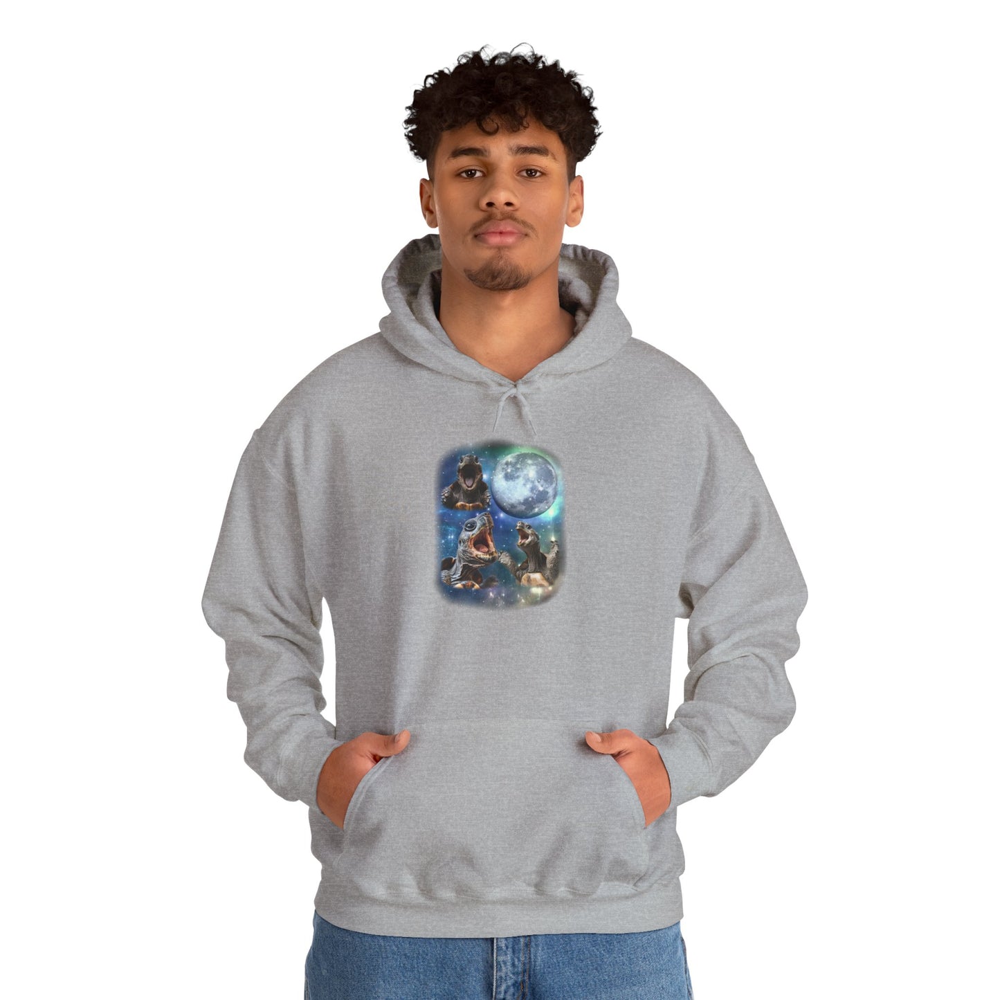 Tortoise Howl Cozy Unisex Hooded Sweatshirt with Bold Print - Great for Reptile Lovers