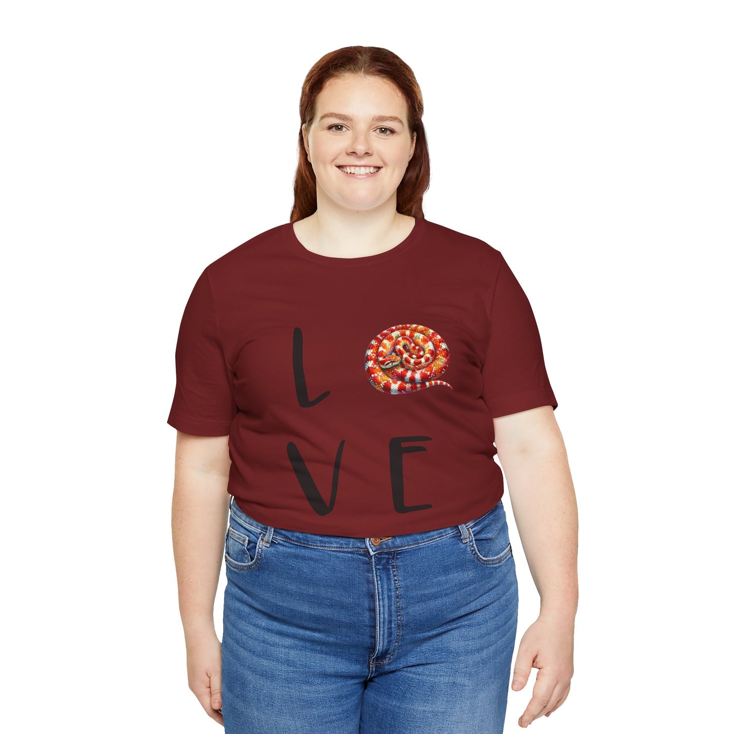 Corn Snake Love Unisex Jersey Tee - Casual Everyday Wear - Great for Reptile Lovers