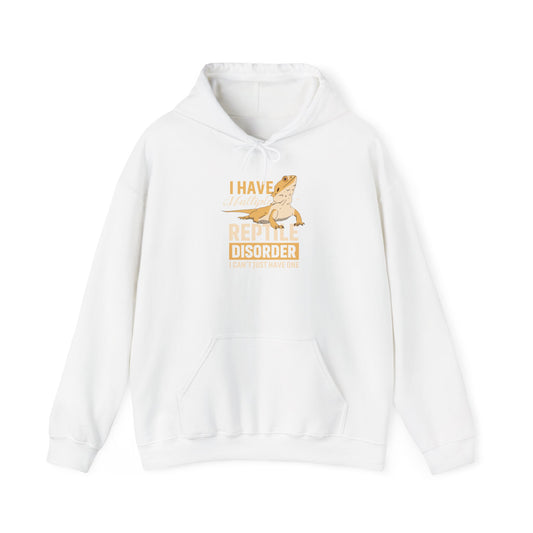 "Multiple Reptile Disorder" Unisex Hooded Sweatshirt with Bold Print - Great for Reptile Lovers