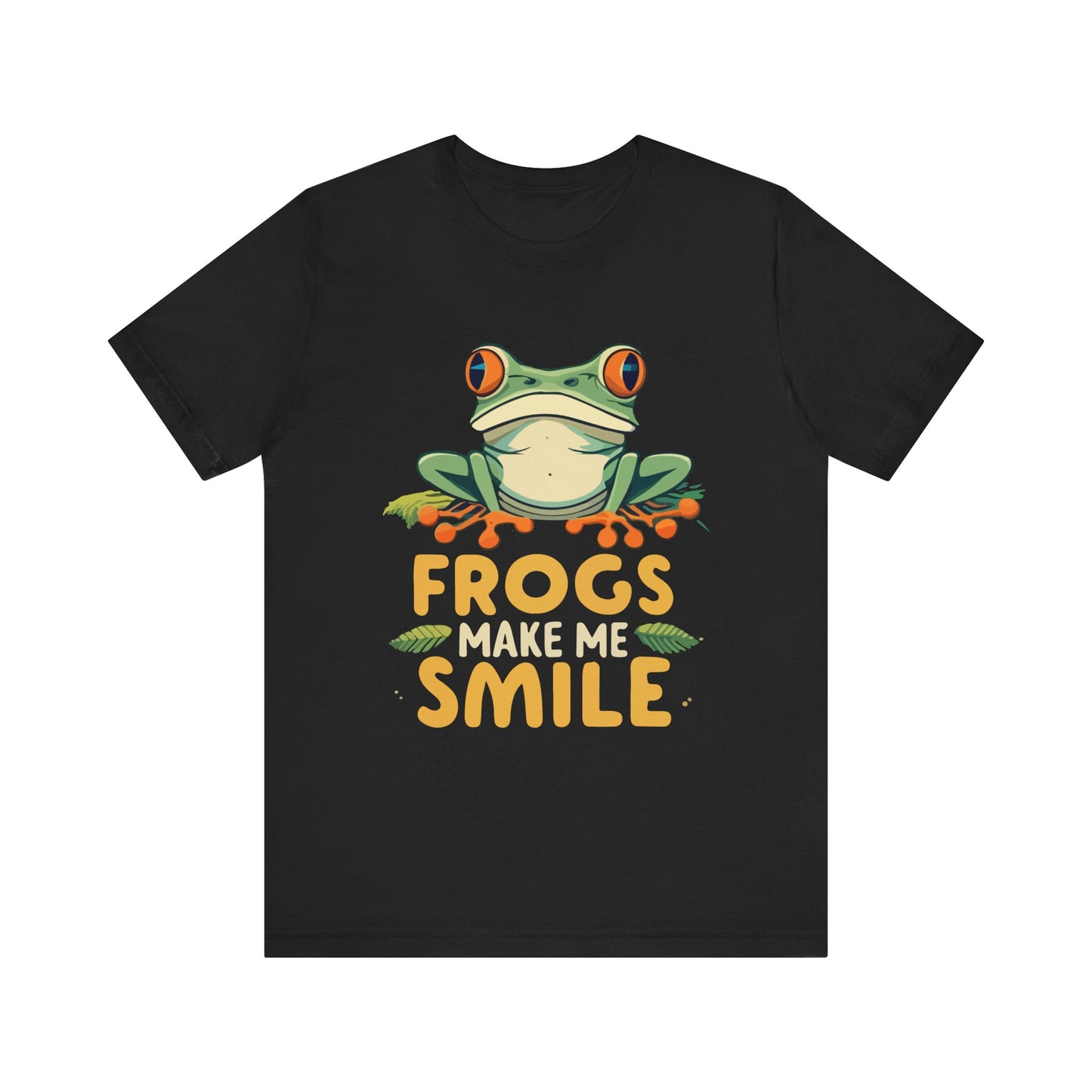 "Frogs Make Me Smile" Unisex Jersey Tee - Casual Everyday Wear - Great for Reptile Lovers