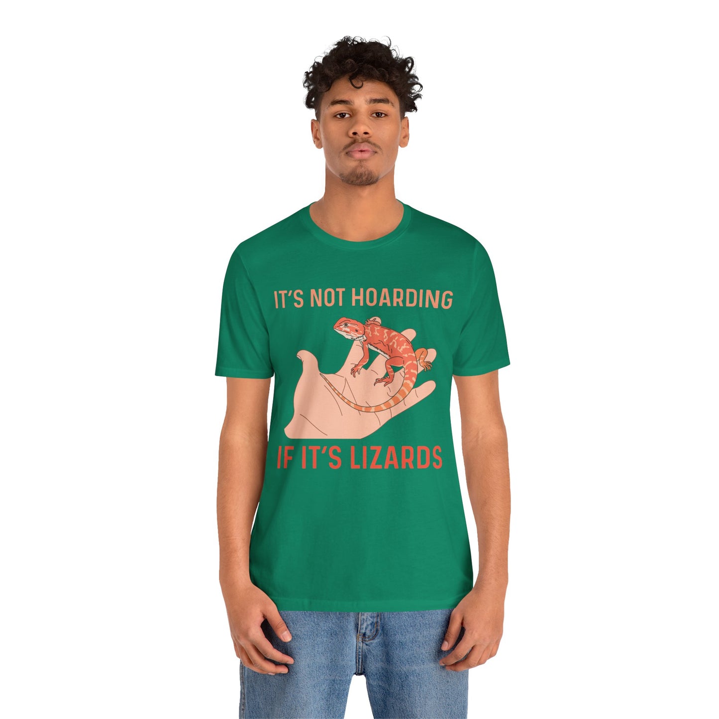 "It's Not Hoarding If It's Lizards" Unisex Jersey Tee - Casual Everyday Wear - Great for Reptile Lovers
