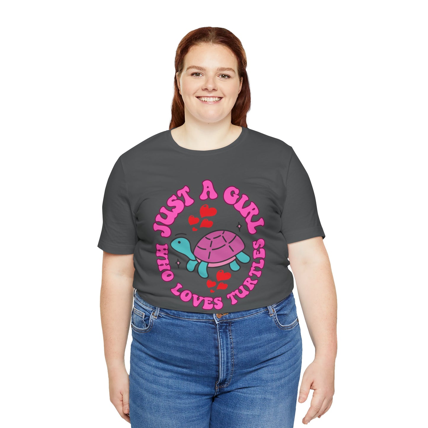 "Just a Girl Who Loves Turtles" Unisex Jersey Tee - Casual Everyday Wear - Great for Reptile Lovers