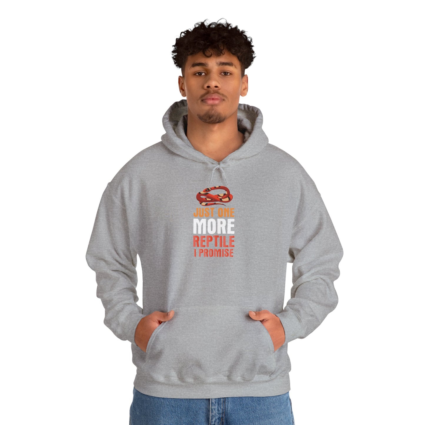 "Just One More Reptile" Unisex Hooded Sweatshirt with Bold Print - Great for Reptile Lovers