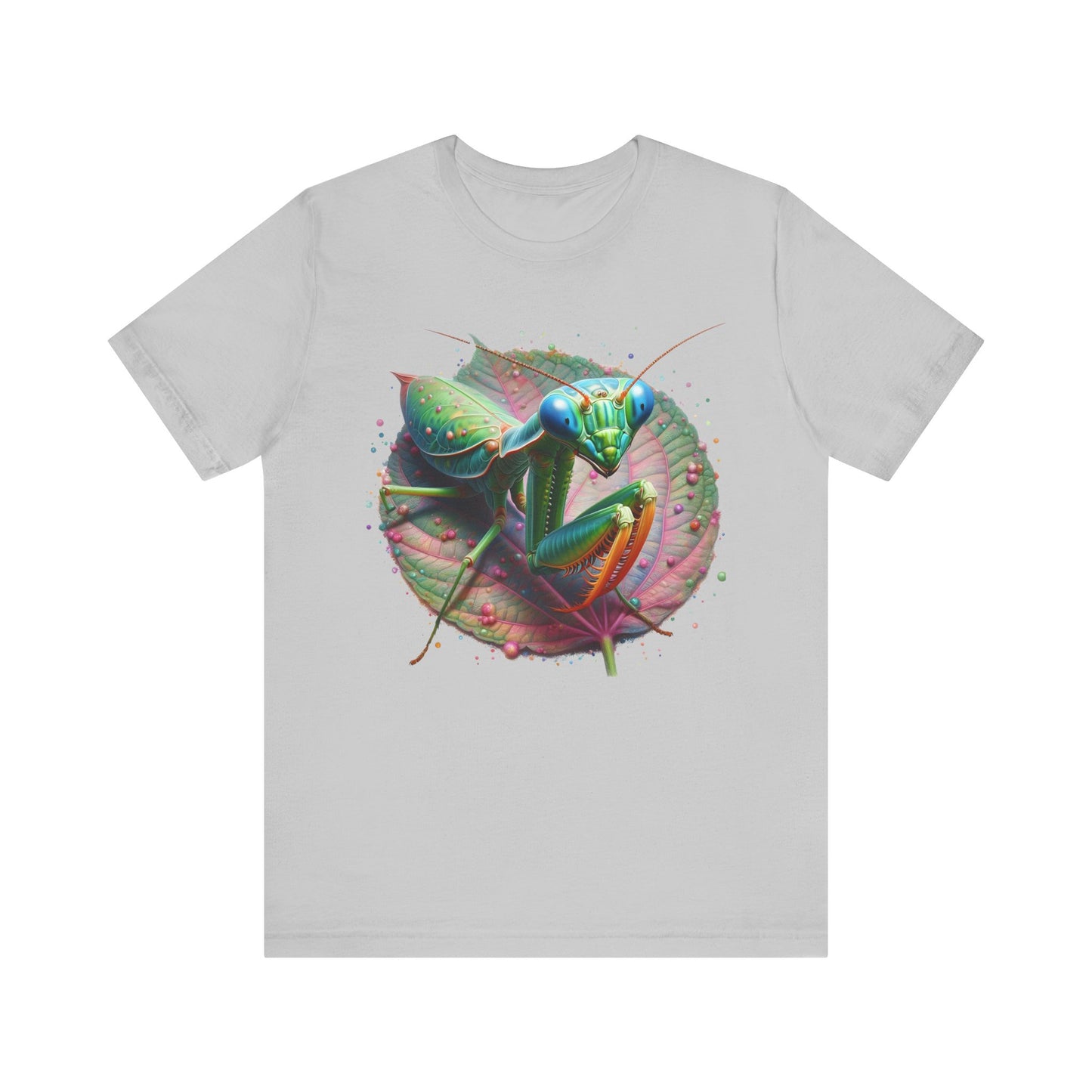 Mantis on a Leaf Unisex Jersey Tee - Casual Everyday Wear - Great for Reptile Lovers