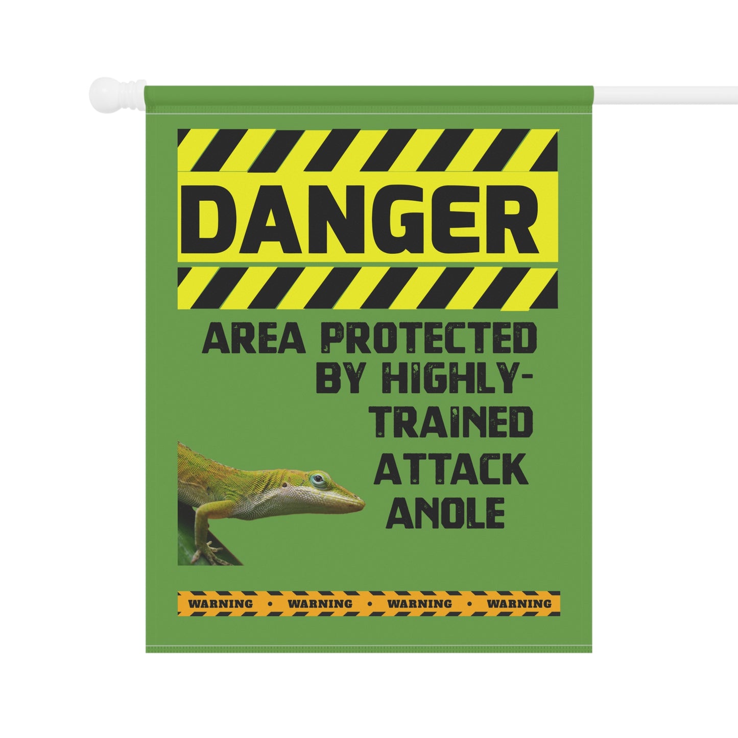 Anole Danger Garden House Banner - Customizable Outdoor Decor to Showcase Your Love of Reptiles