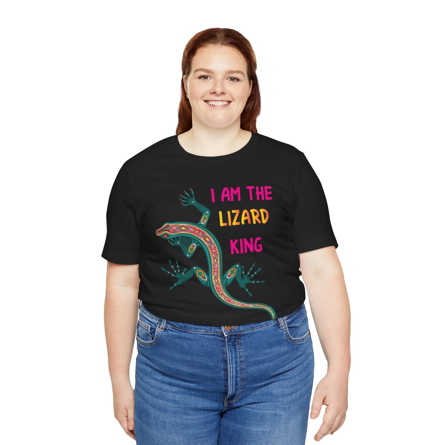 "I Am the Lizard King" Print Unisex Jersey Tee - Casual Everyday Wear - Great for Reptile Lovers