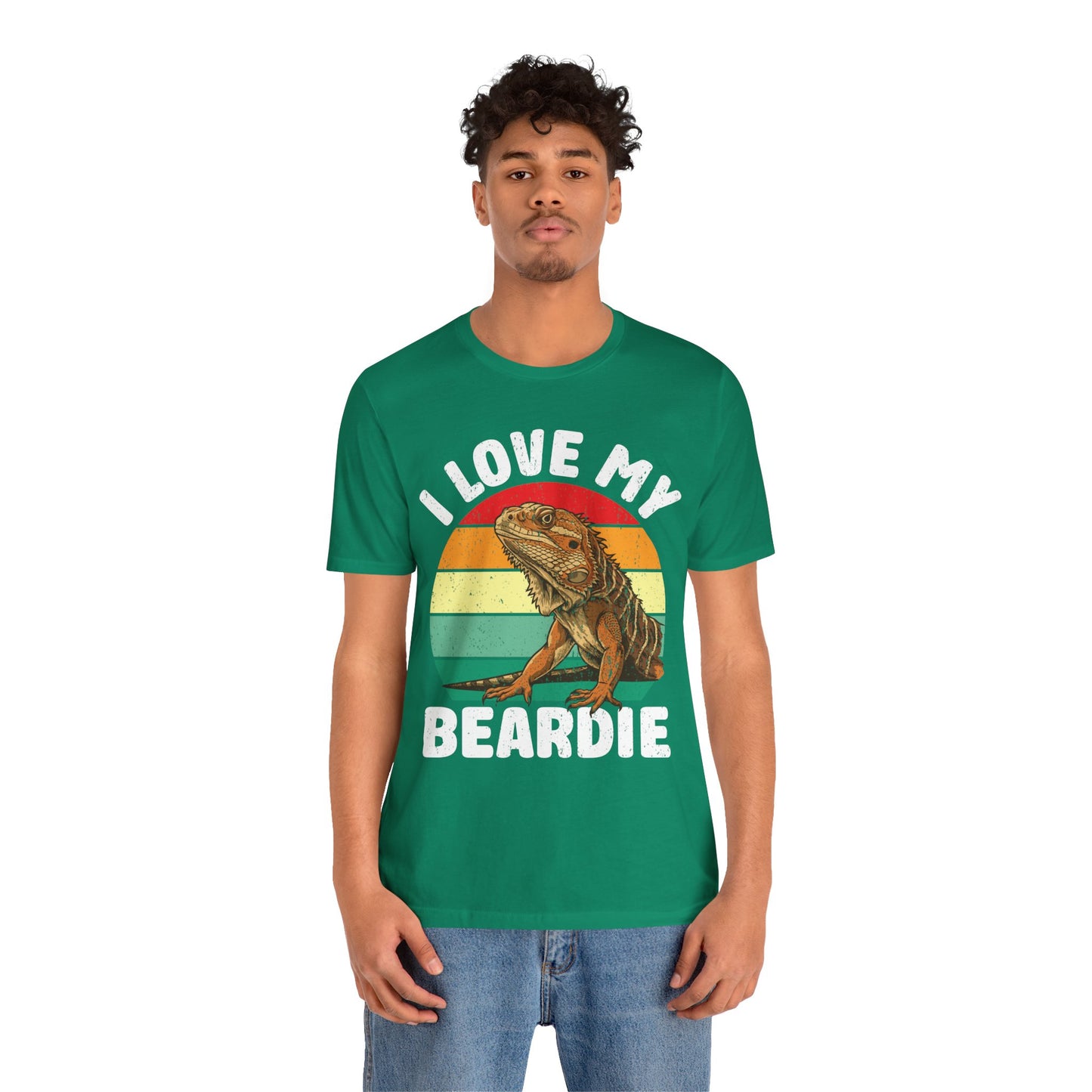 "I Love My Beardie" Unisex Jersey Tee - Casual Everyday Wear - Great for Reptile Lovers