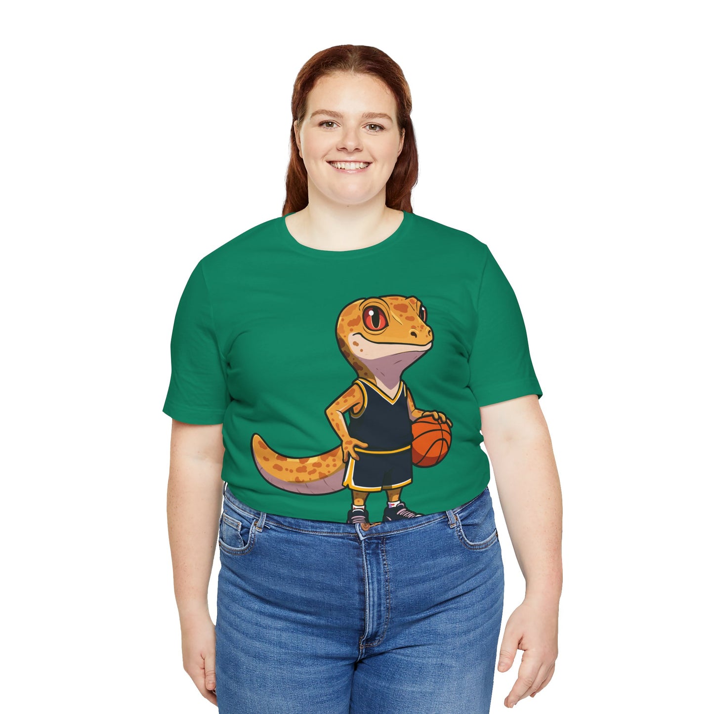 Basketball Gecko Unisex Jersey Tee - Casual Everyday Wear - Great for Reptile Lovers