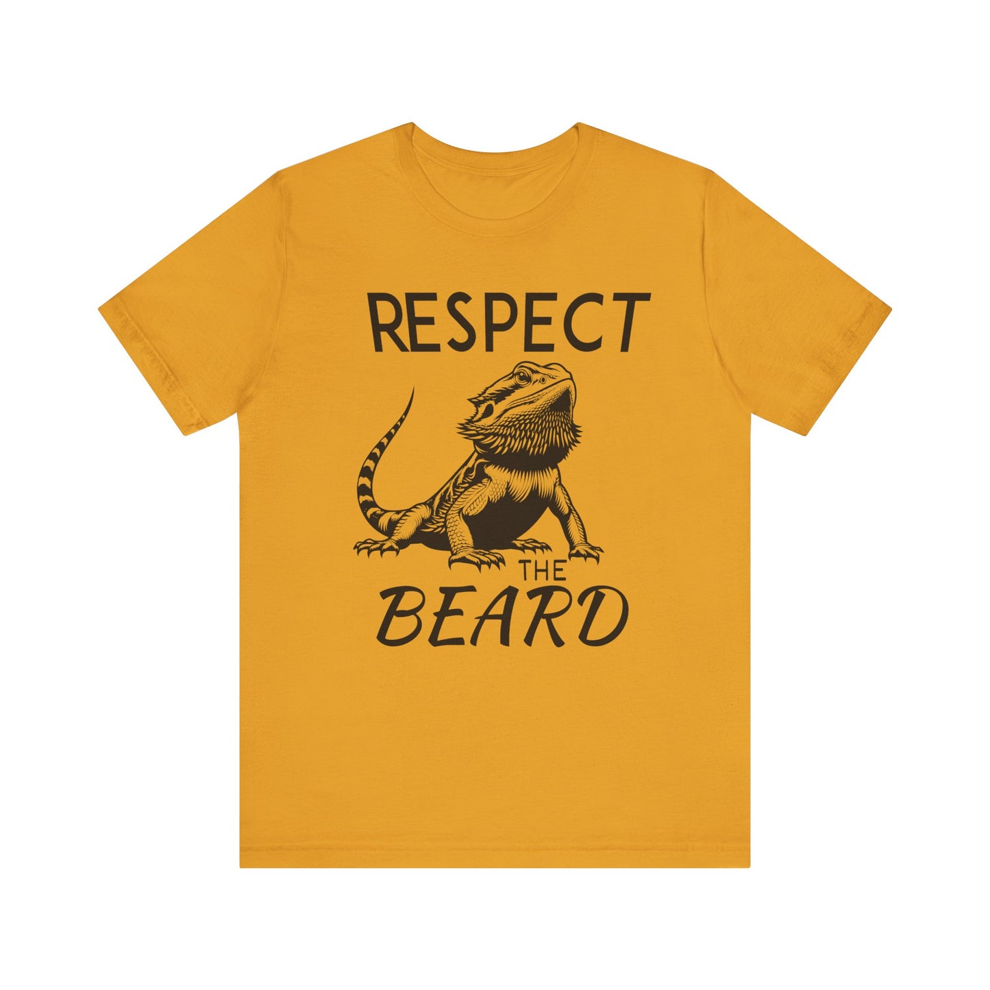 "Respect the Beard" Unisex Jersey Tee - Casual Everyday Wear - Great for Reptile Lovers