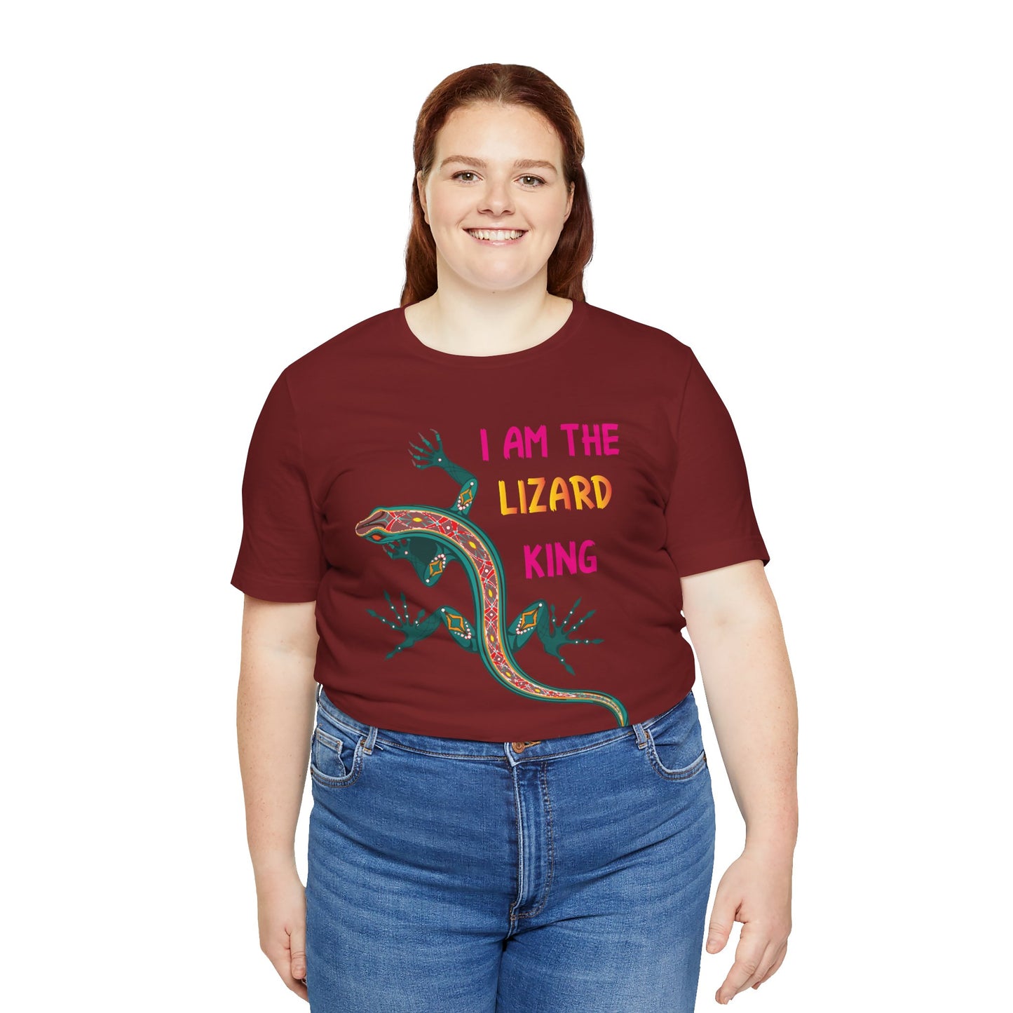 "I Am the Lizard King" Print Unisex Jersey Tee - Casual Everyday Wear - Great for Reptile Lovers