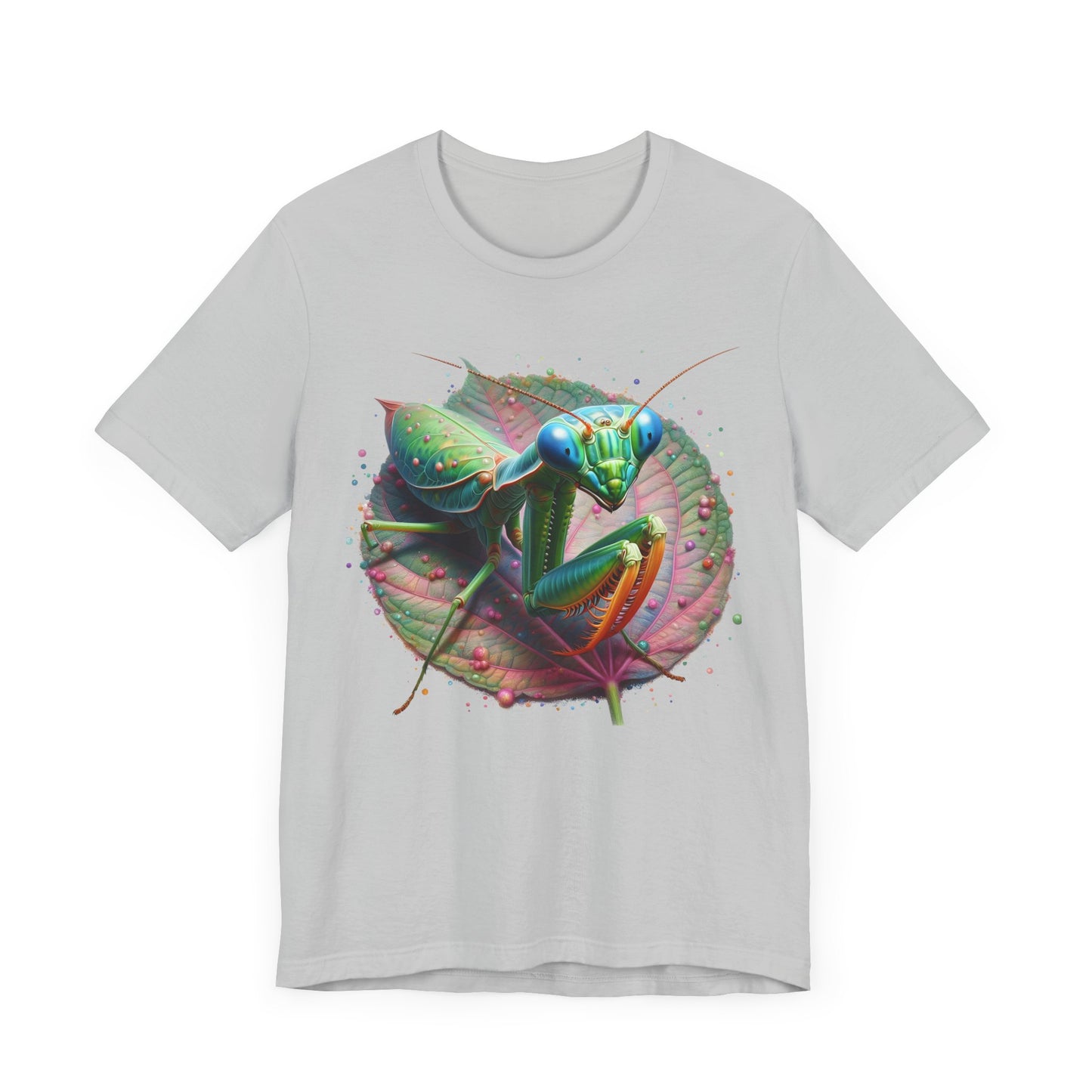 Mantis on a Leaf Unisex Jersey Tee - Casual Everyday Wear - Great for Reptile Lovers