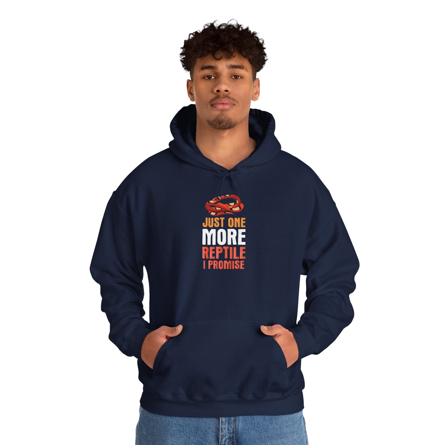 "Just One More Reptile" Unisex Hooded Sweatshirt with Bold Print - Great for Reptile Lovers