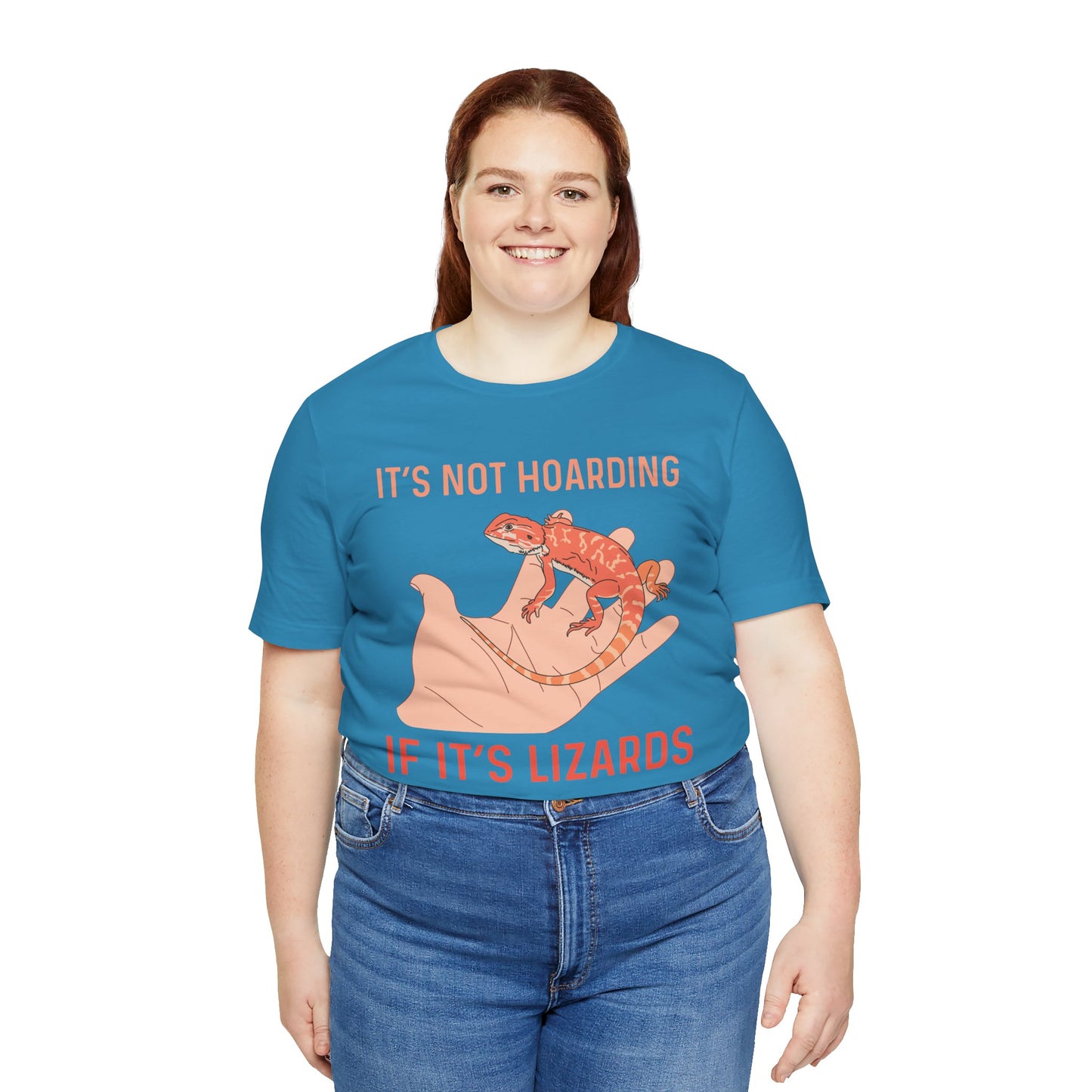 "It's Not Hoarding If It's Lizards" Unisex Jersey Tee - Casual Everyday Wear - Great for Reptile Lovers