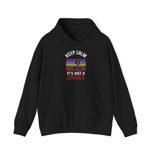 "It's Just a Snake" Unisex Hooded Sweatshirt with Bold Print - Great for Reptile Lovers