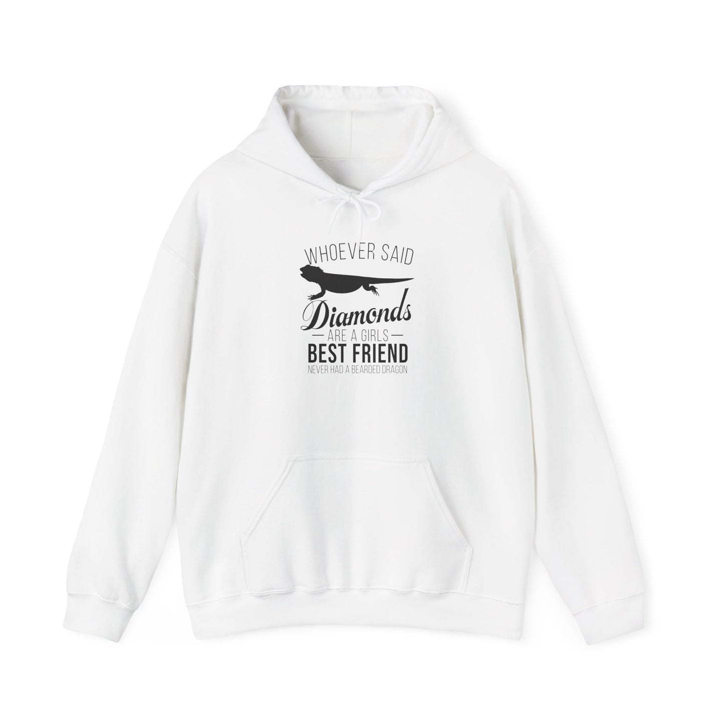 Beardies Are a Girl's Best Friend Unisex Hooded Sweatshirt with Bold Print - Great for Reptile Lovers