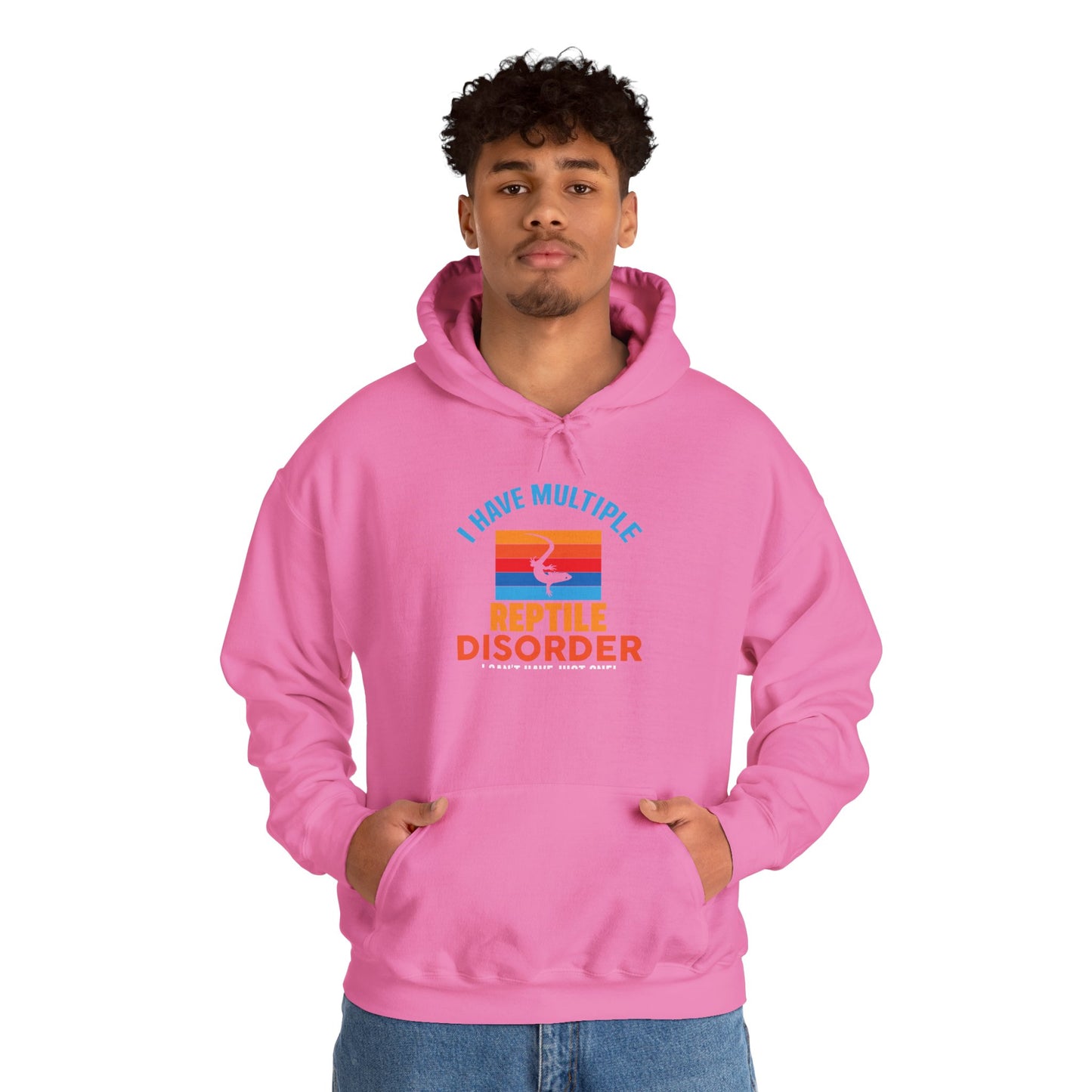 "Multiple Reptile Disorder" Cozy Unisex Hooded Sweatshirt with Bold Print - Great for Reptile Lovers