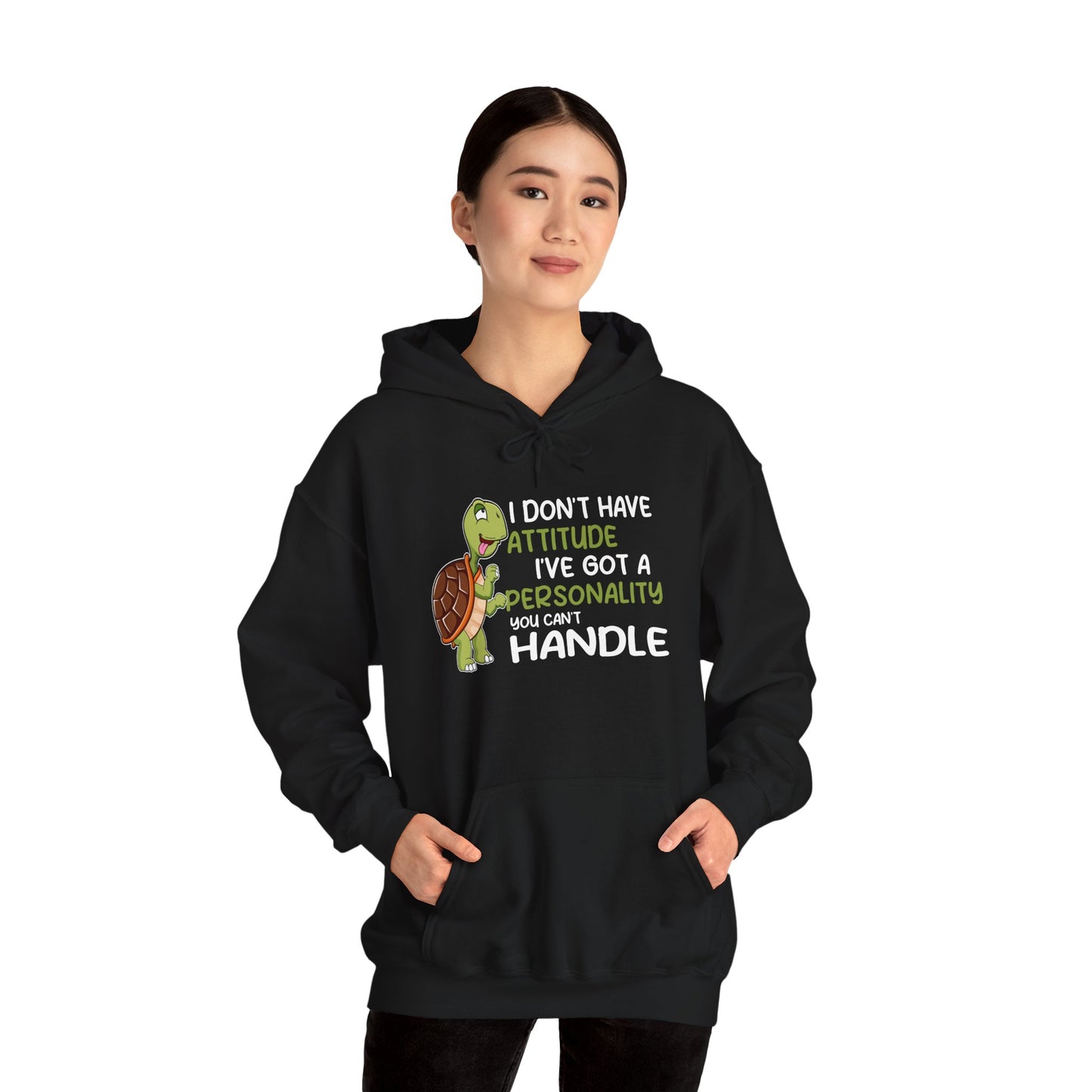 "A Personality You Can't Handle" Cozy Unisex Hooded Sweatshirt with Bold Print - Great for Reptile Lovers