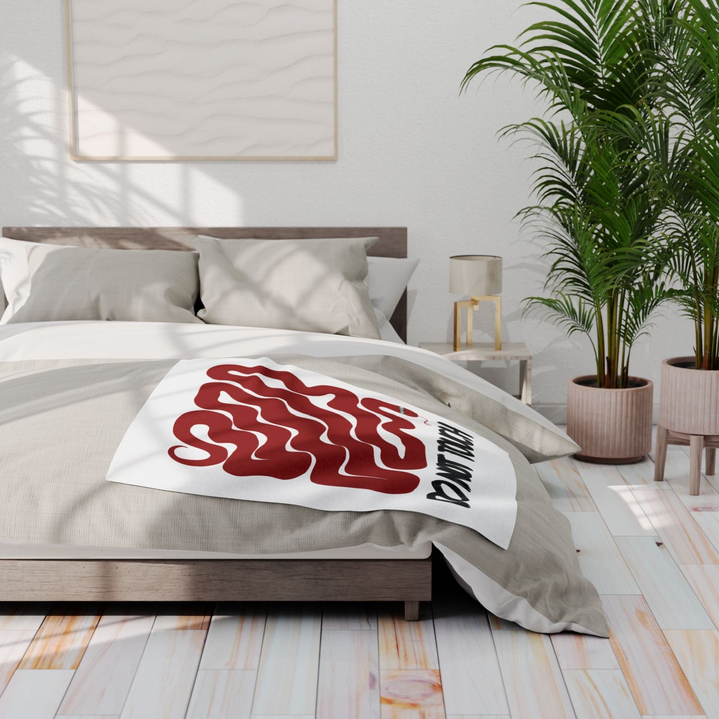 "Do Not Touch" Cozy Arctic Fleece Blanket | Perfect for Home Decor, Gifting, and Cozy Nights - Snuggle up with a Reptile