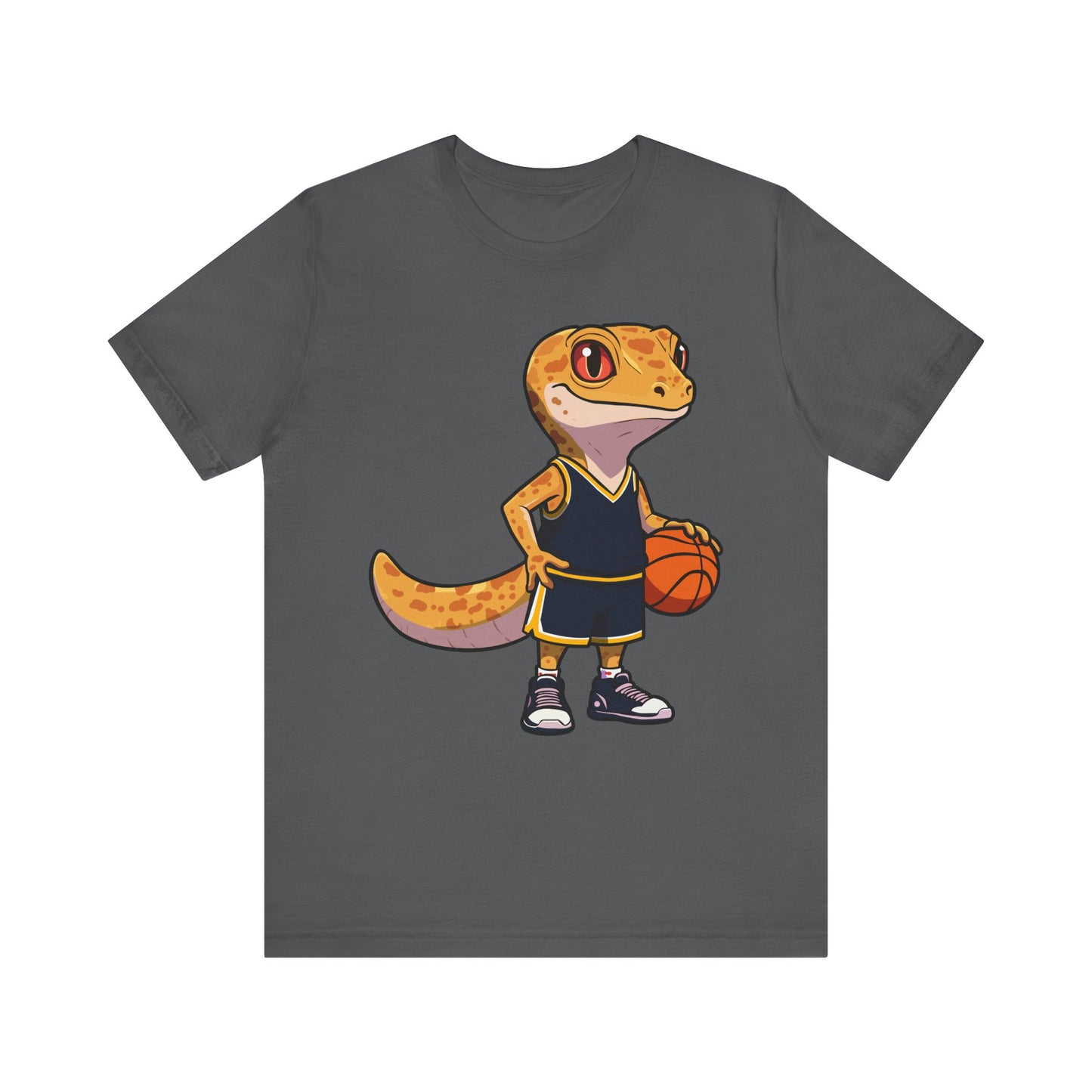 Basketball Gecko Unisex Jersey Tee - Casual Everyday Wear - Great for Reptile Lovers