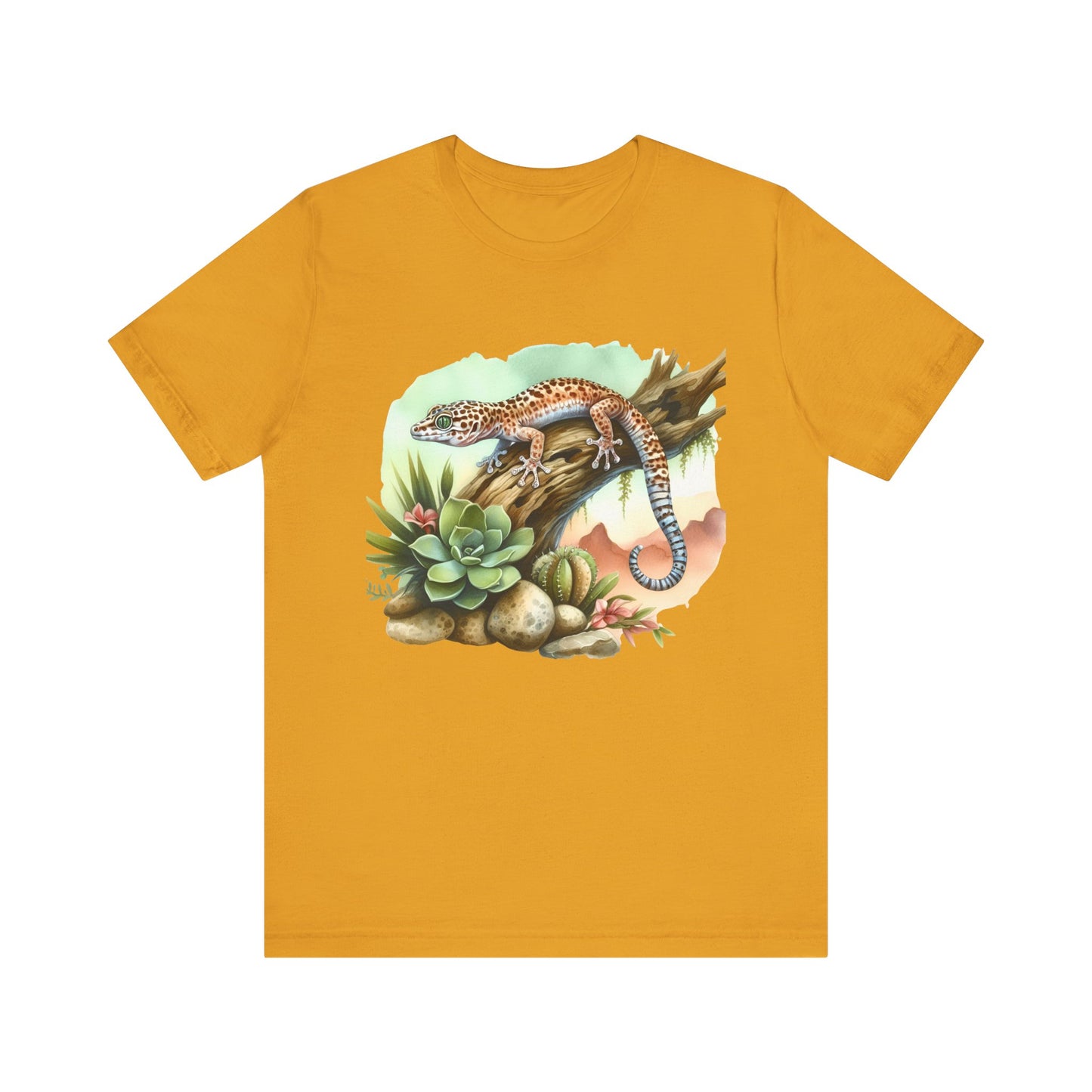 Gecko in a Tree Unisex Jersey Tee - Casual Everyday Wear - Great for Reptile Lovers