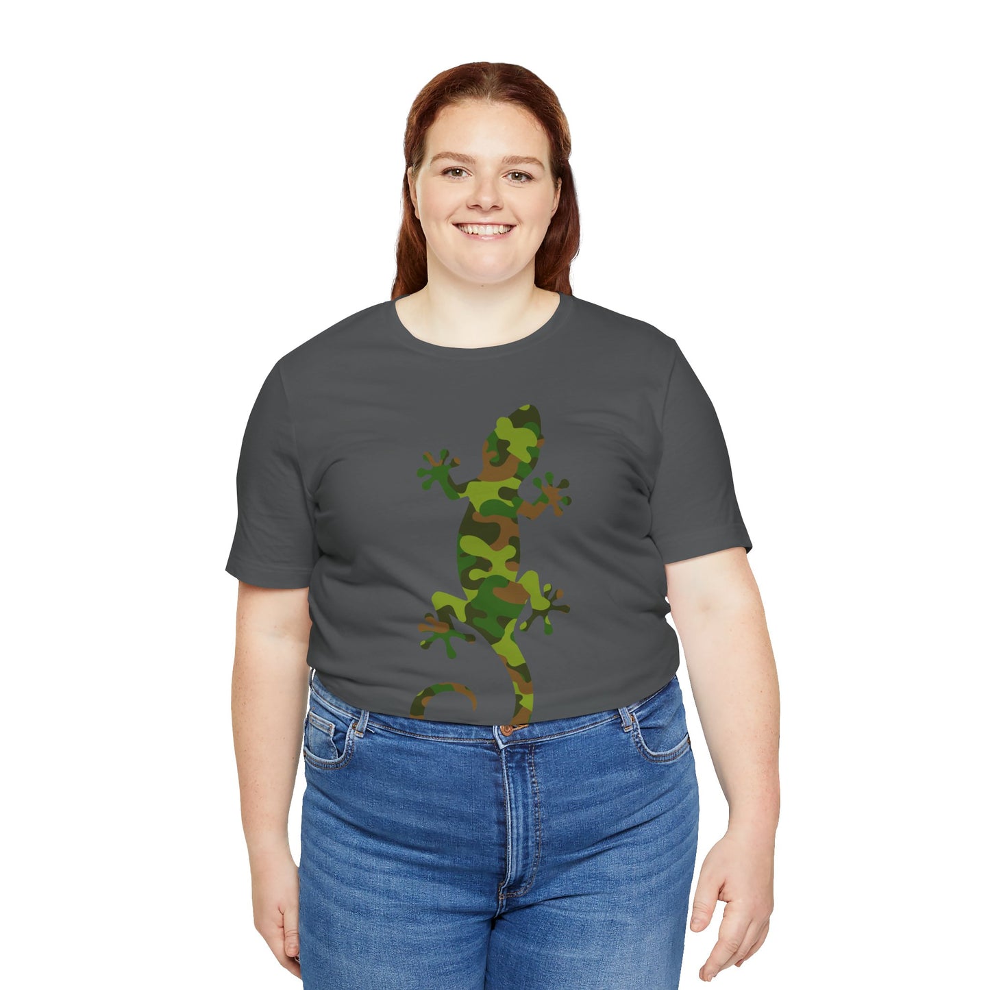 Camo Lizard Unisex Jersey Tee - Casual Everyday Wear - Great for Reptile Lovers
