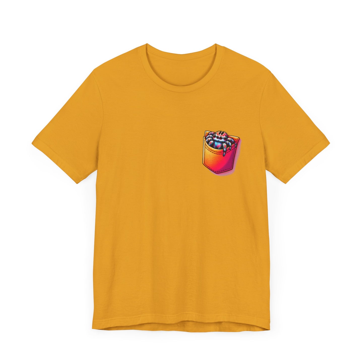 "Pocket Spider" Print Unisex Jersey Tee - Casual Everyday Wear - Great for Reptile Lovers