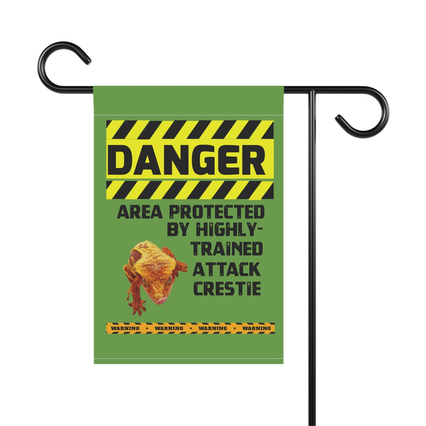 Crested Gecko Danger Garden House Banner - Customizable Outdoor Decor to Showcase Your Love of Reptiles