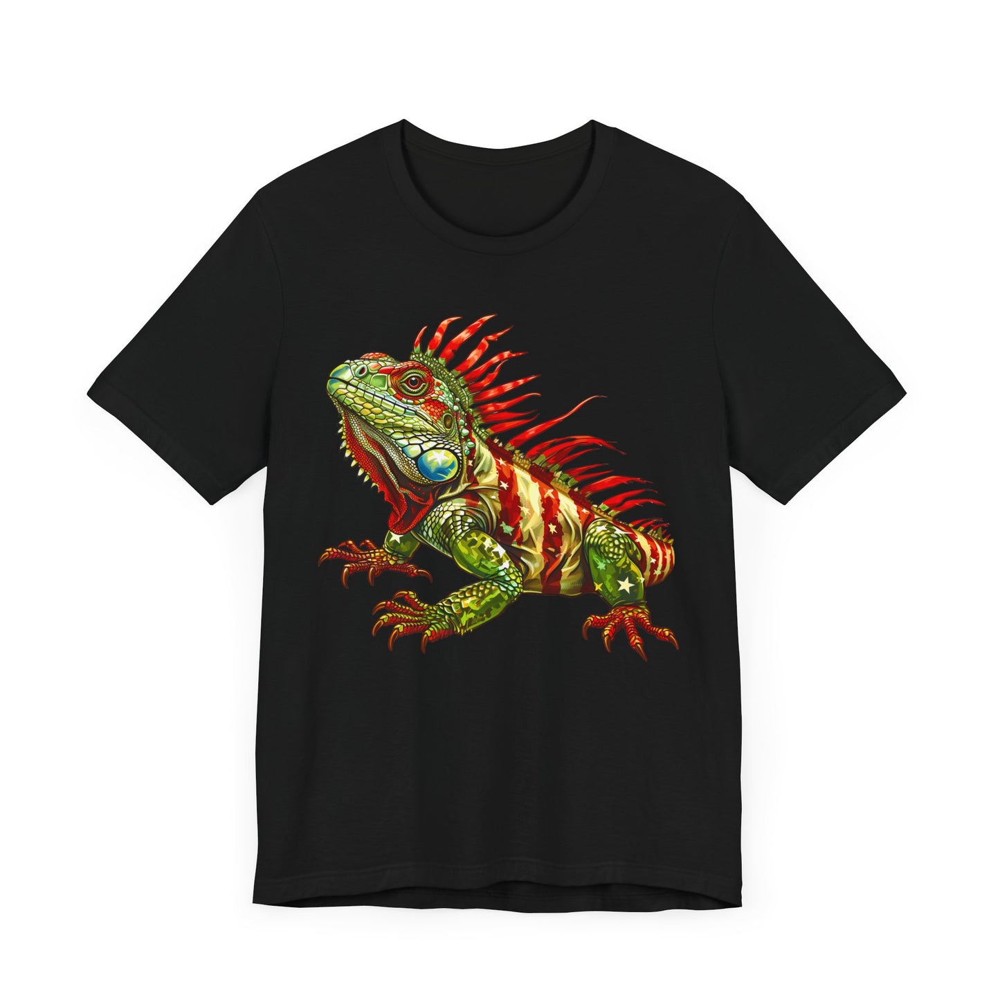 Flagged Iguana Unisex Jersey Tee - Casual Everyday Wear - Great for Reptile Lovers
