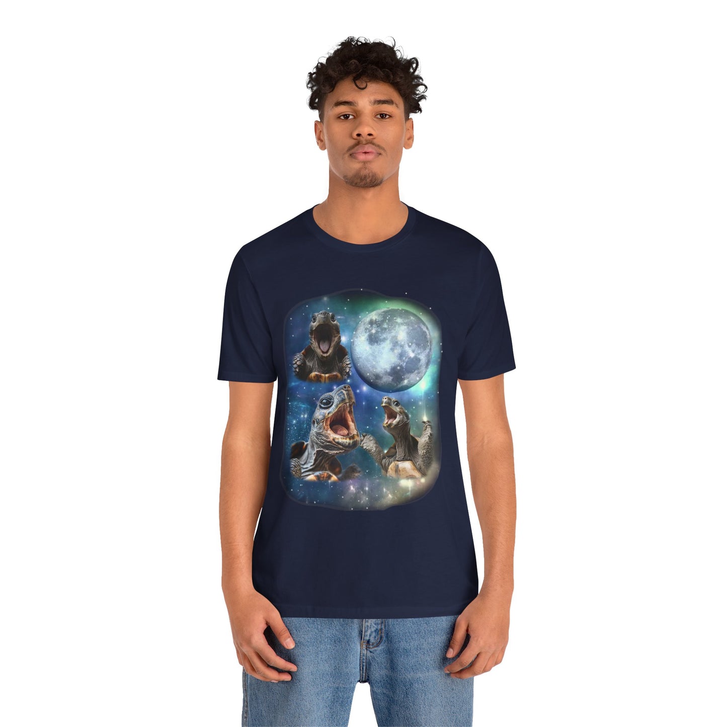 Tortoise Howling at the Moon Unisex Jersey Tee - Casual Everyday Wear - Great for Reptile Lovers