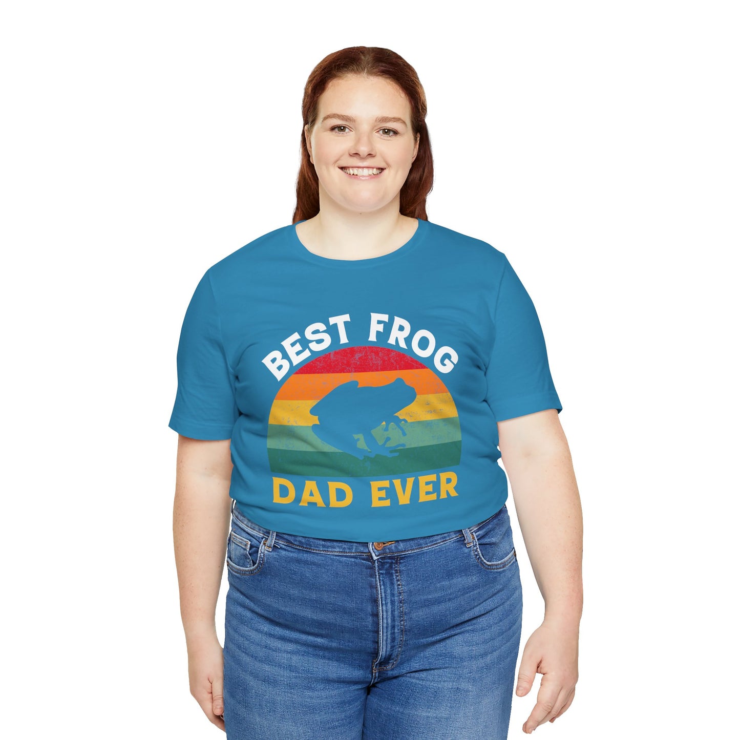 "Best Frog Dad" Print Unisex Jersey Tee - Casual Everyday Wear - Great for Reptile Lovers