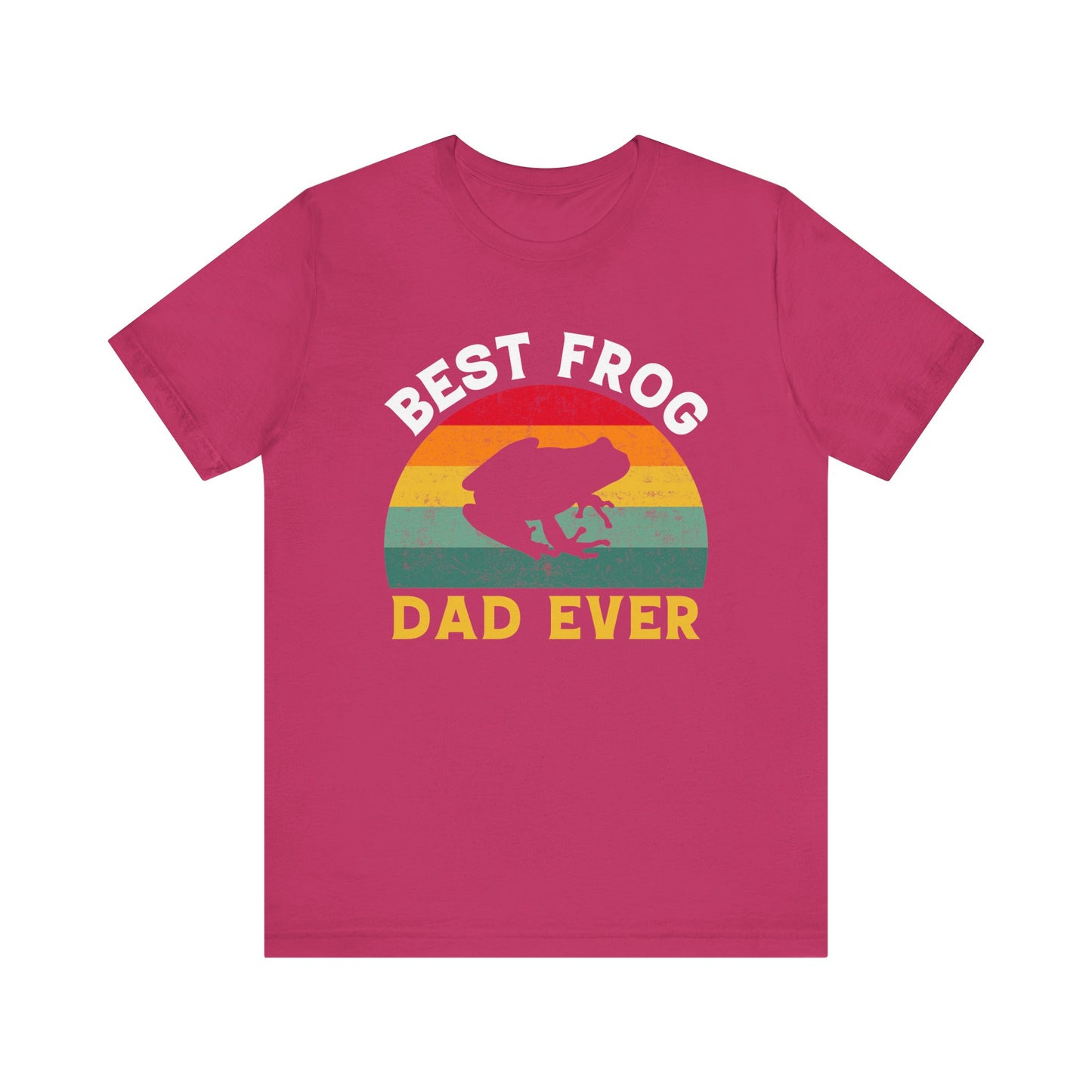 "Best Frog Dad" Print Unisex Jersey Tee - Casual Everyday Wear - Great for Reptile Lovers