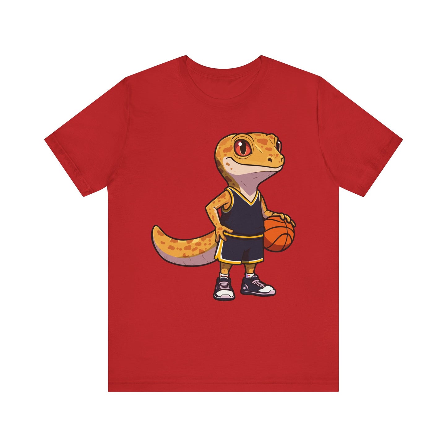 Basketball Gecko Unisex Jersey Tee - Casual Everyday Wear - Great for Reptile Lovers