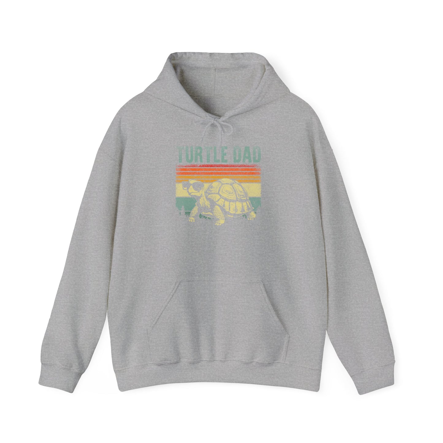 "Turtle Dad" Unisex Hooded Sweatshirt with Bold Print - Great for Reptile Lovers