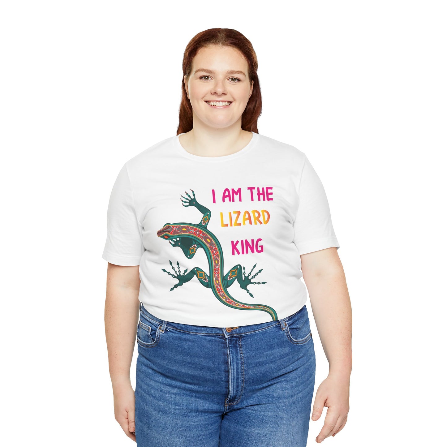 "I Am the Lizard King" Print Unisex Jersey Tee - Casual Everyday Wear - Great for Reptile Lovers