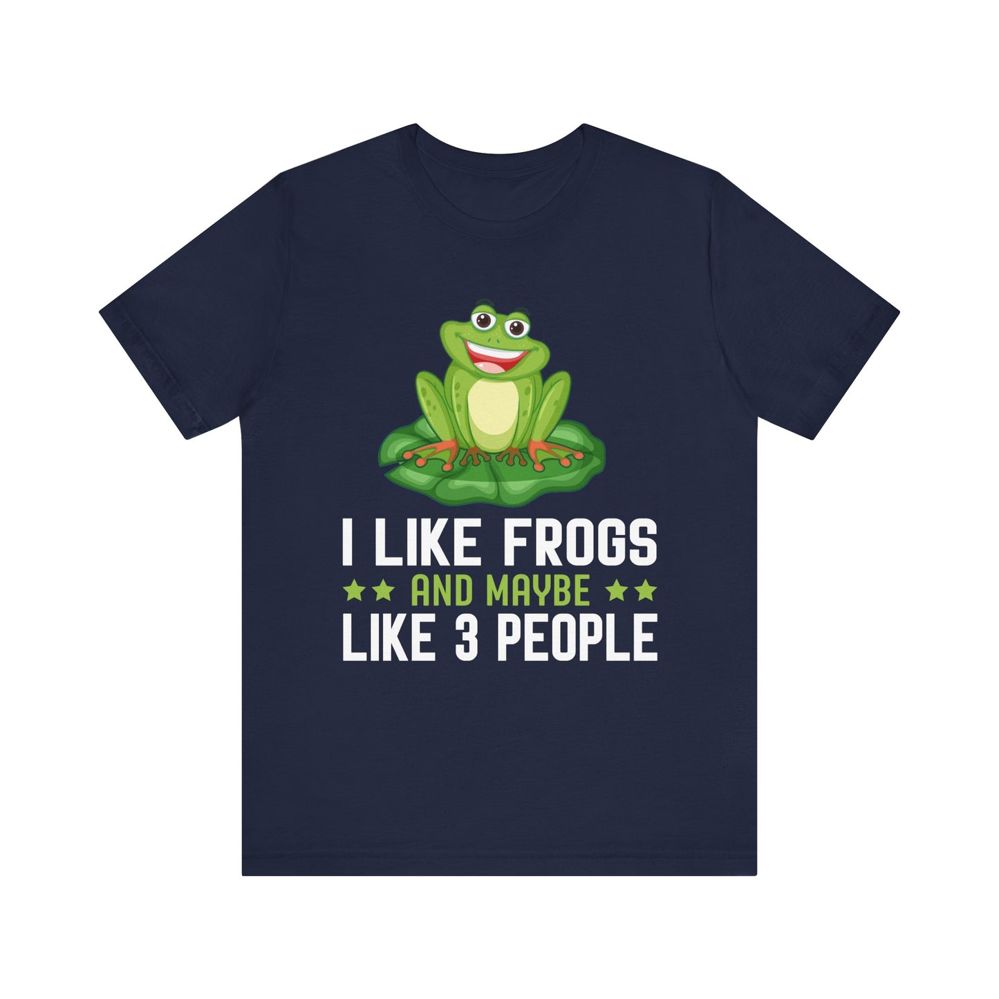 "Frogs and Maybe 3 People" Unisex Jersey Tee - Casual Everyday Wear - Great for Frog Lovers