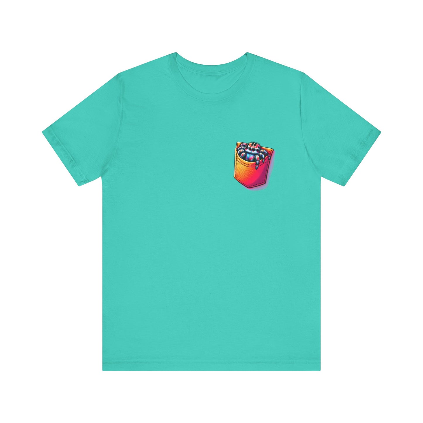 "Pocket Spider" Print Unisex Jersey Tee - Casual Everyday Wear - Great for Reptile Lovers