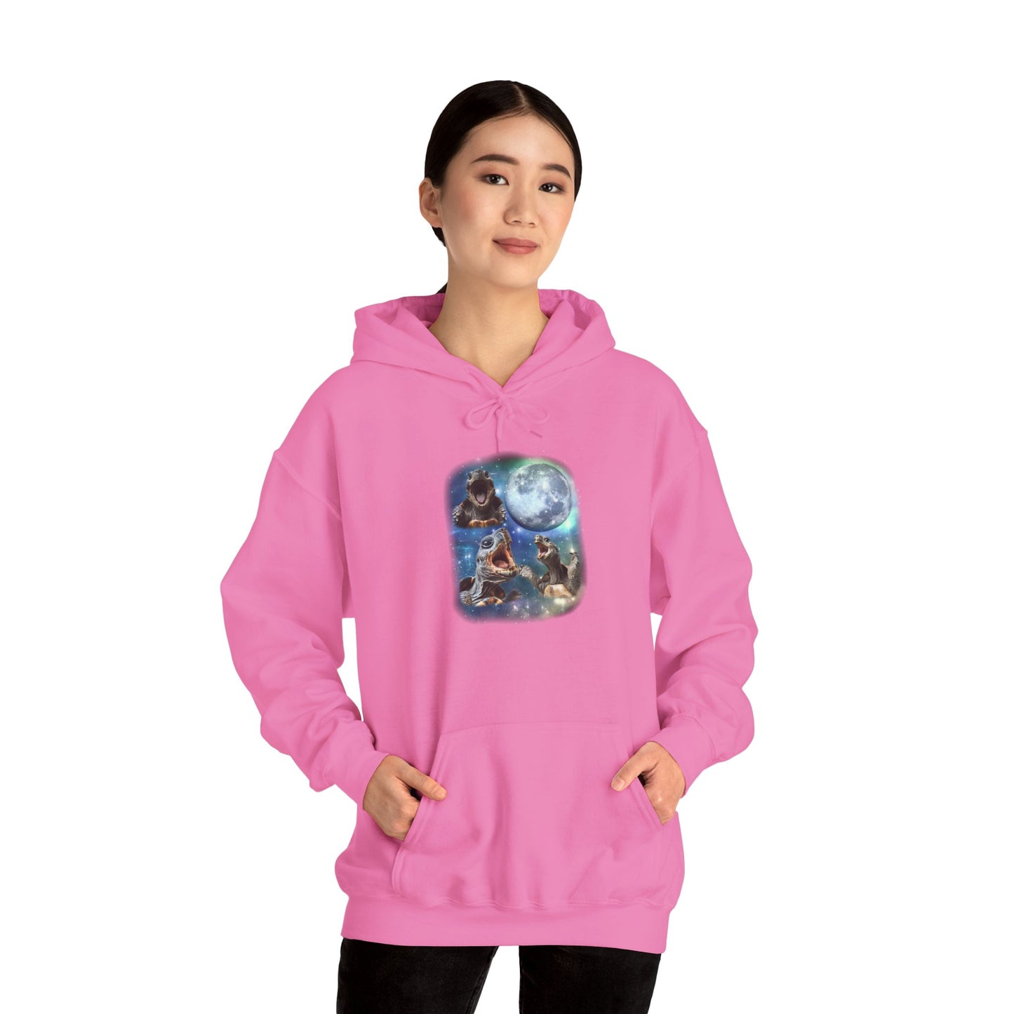Tortoise Howl Cozy Unisex Hooded Sweatshirt with Bold Print - Great for Reptile Lovers