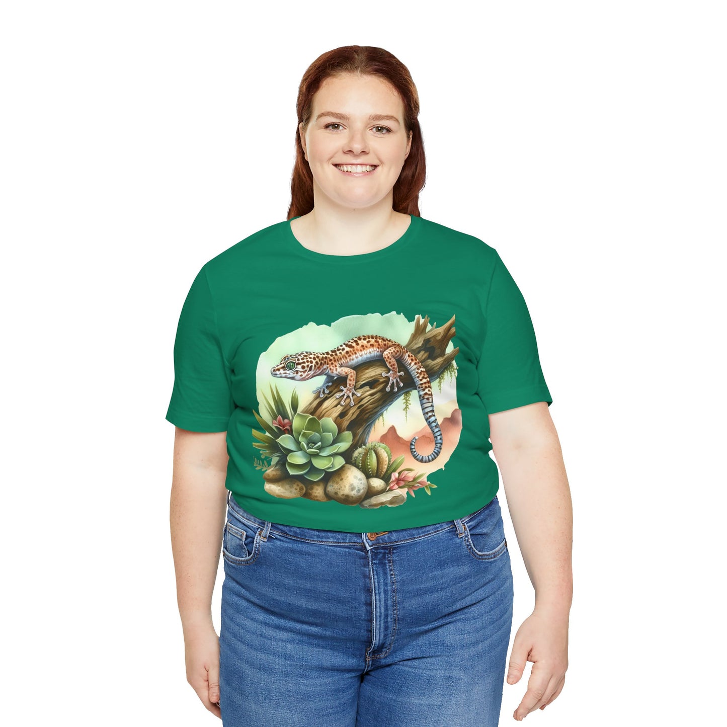Gecko in a Tree Unisex Jersey Tee - Casual Everyday Wear - Great for Reptile Lovers
