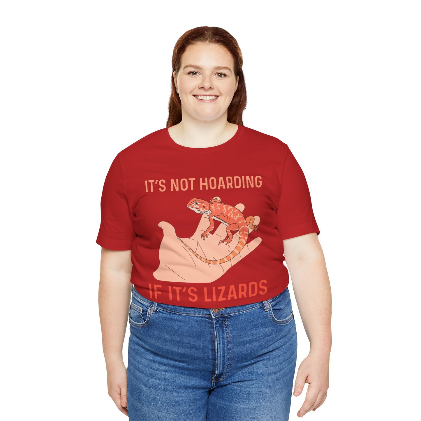"It's Not Hoarding If It's Lizards" Unisex Jersey Tee - Casual Everyday Wear - Great for Reptile Lovers