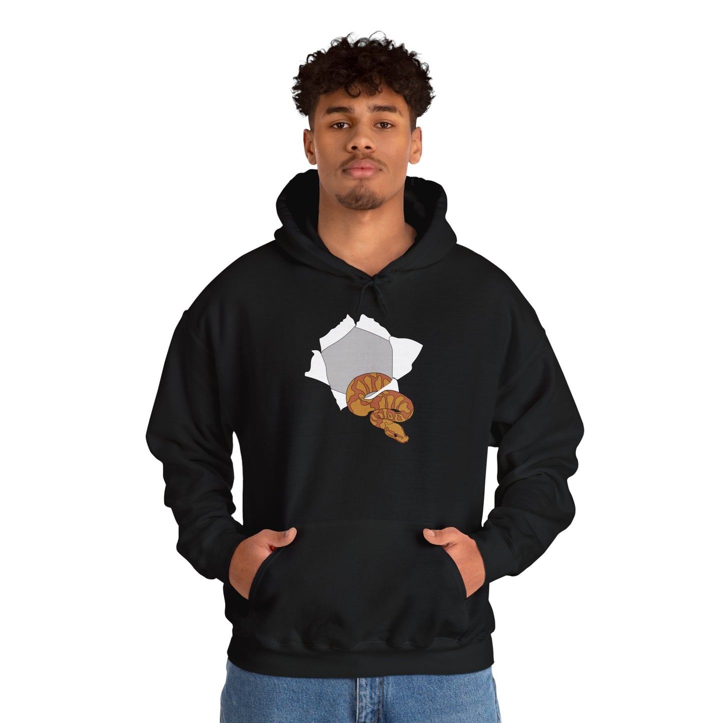 Python Escape Unisex Hooded Sweatshirt with Bold Print - Great for Reptile Lovers