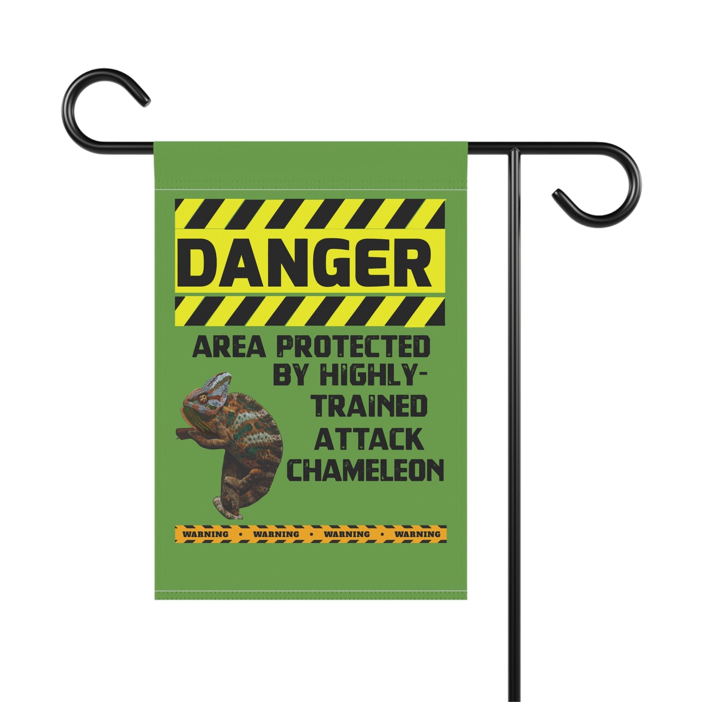 Chameleon Danger Garden House Banner - Customizable Outdoor Decor to Showcase Your Love of Reptiles