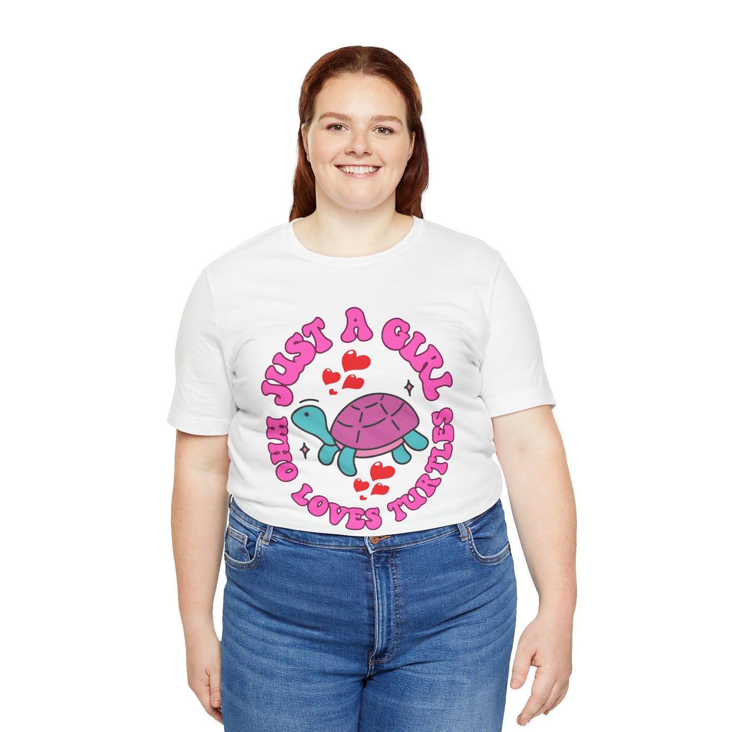 "Just a Girl Who Loves Turtles" Unisex Jersey Tee - Casual Everyday Wear - Great for Reptile Lovers