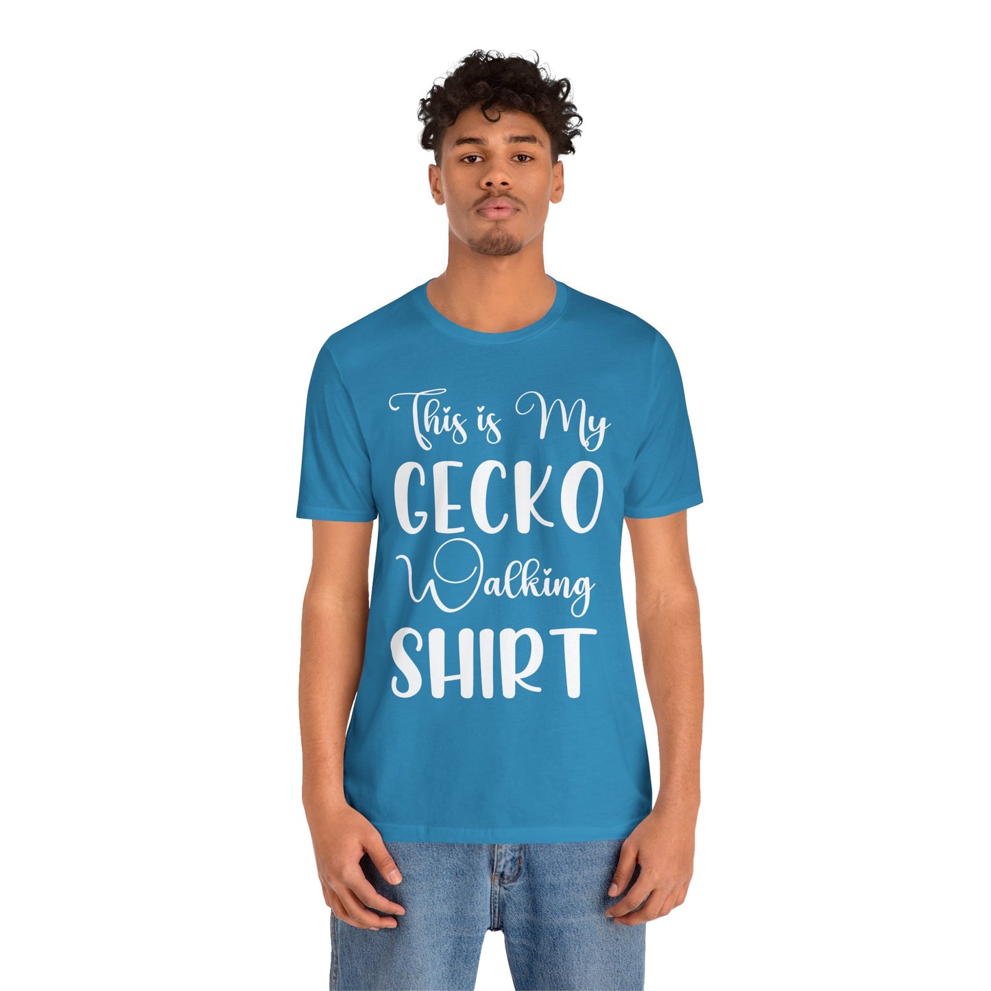 "This is my Gecko Walking Shirt" Unisex Jersey Tee - Casual Everyday Wear - Great for Reptile Lovers